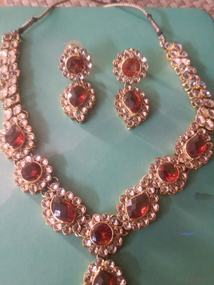 Red Stone Jewelry Set