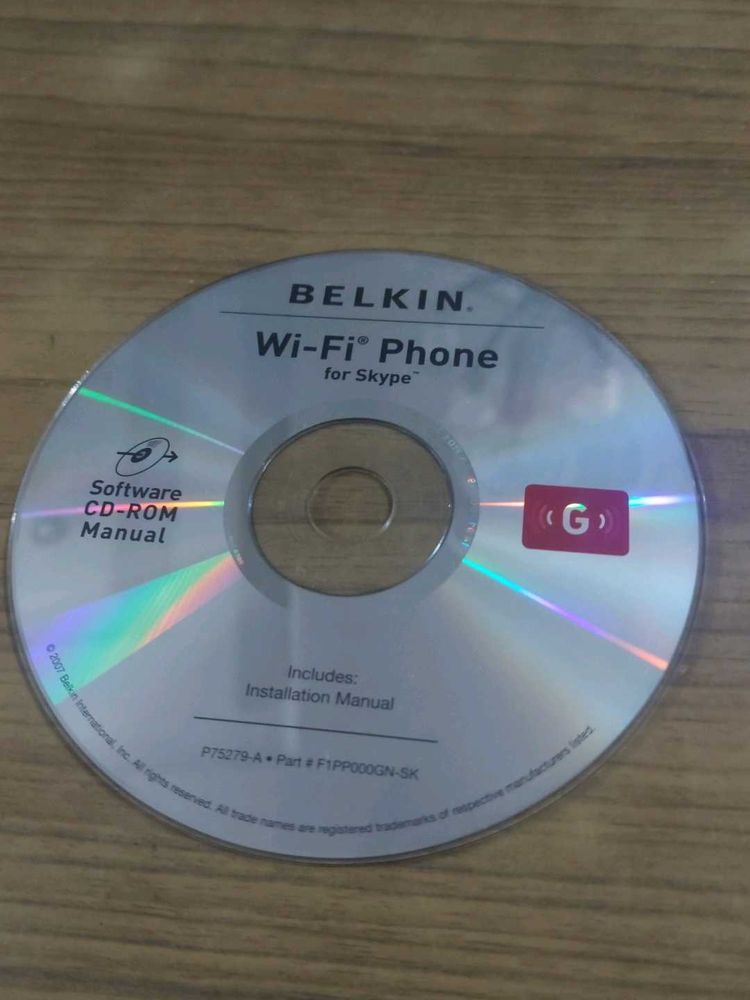 Belkin Wi-Fi Phone for Skype CD-ROM Manual