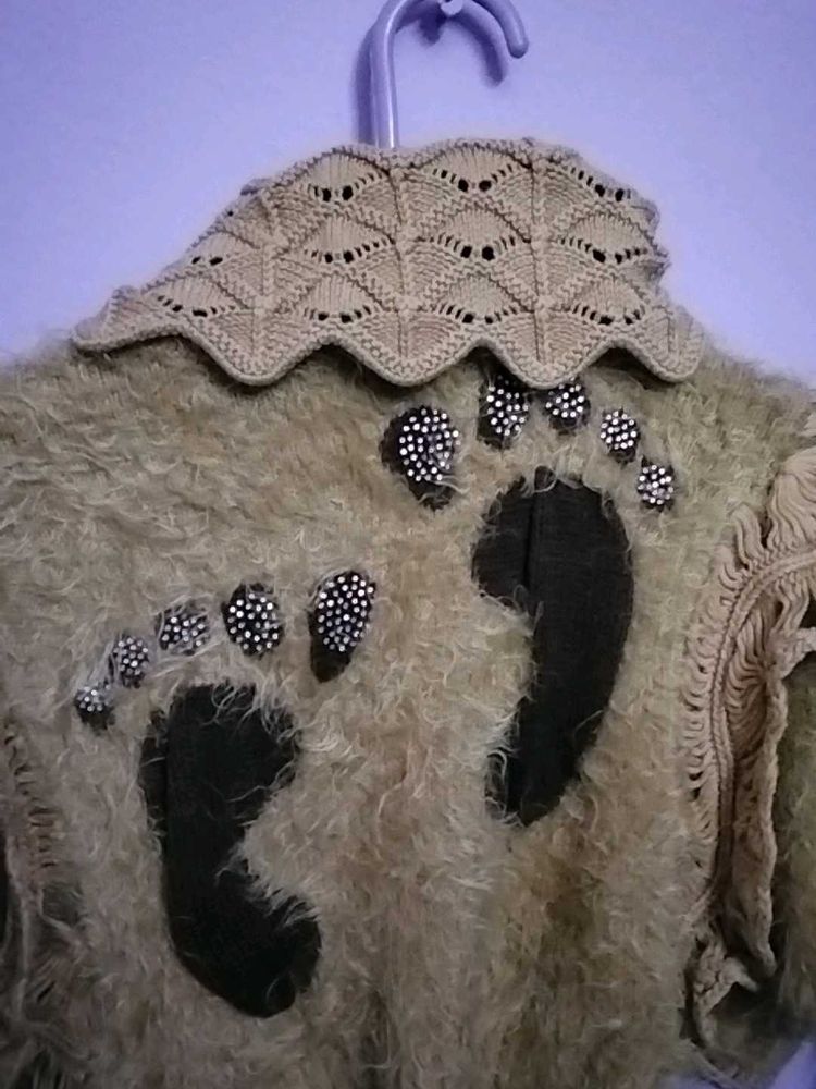 Unique Crochet Embellished Jacket