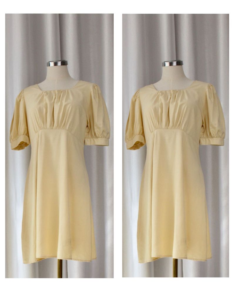 Vintage Inspired Puff Sleeve Dress