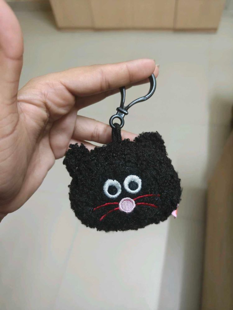 Cute Black Cat Keychain Charm