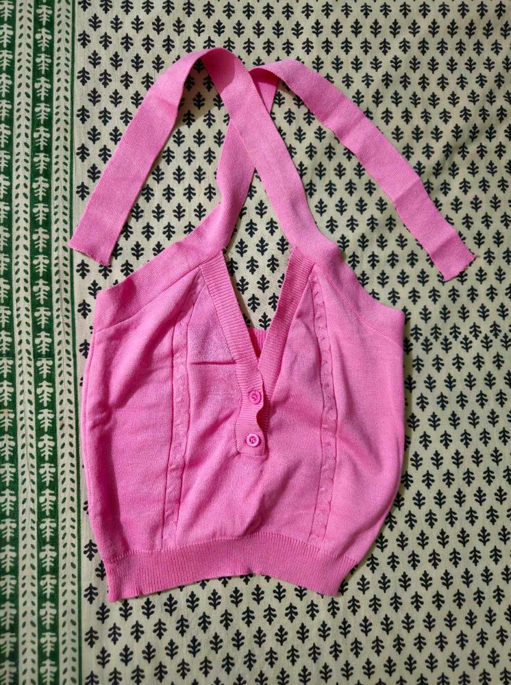 Y2k Bubblegum 🩷 Knit Halter Top! 🐆