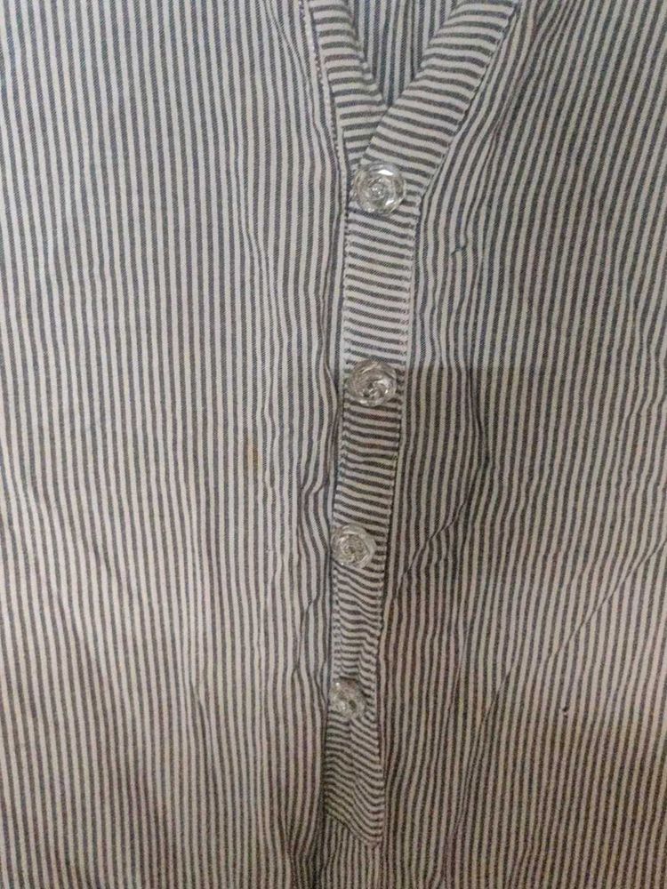 Striped Button-Down Kurta