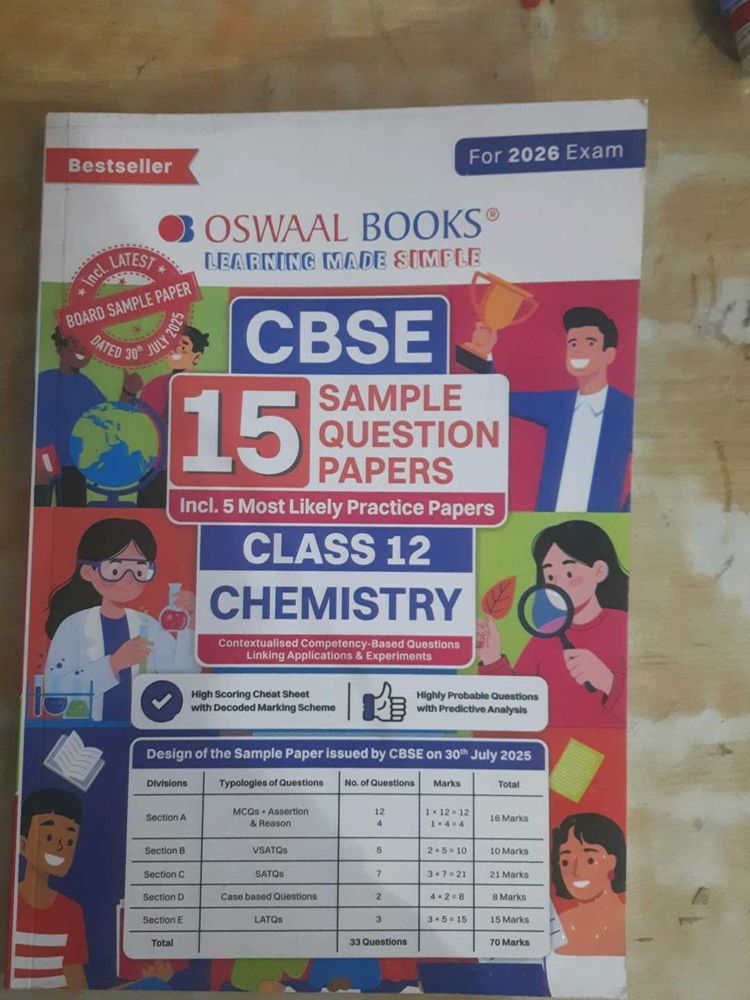 Oswaal Books CBSE Class 12 Chemistry Sample Papers