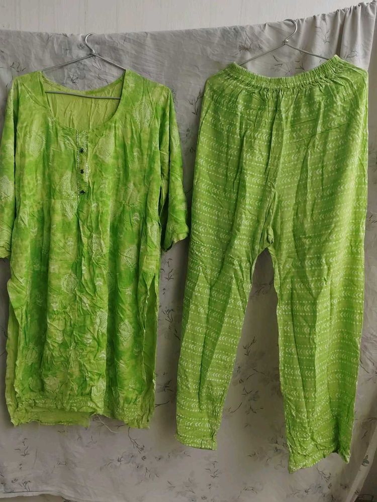 Vibrant Green Kurta Set