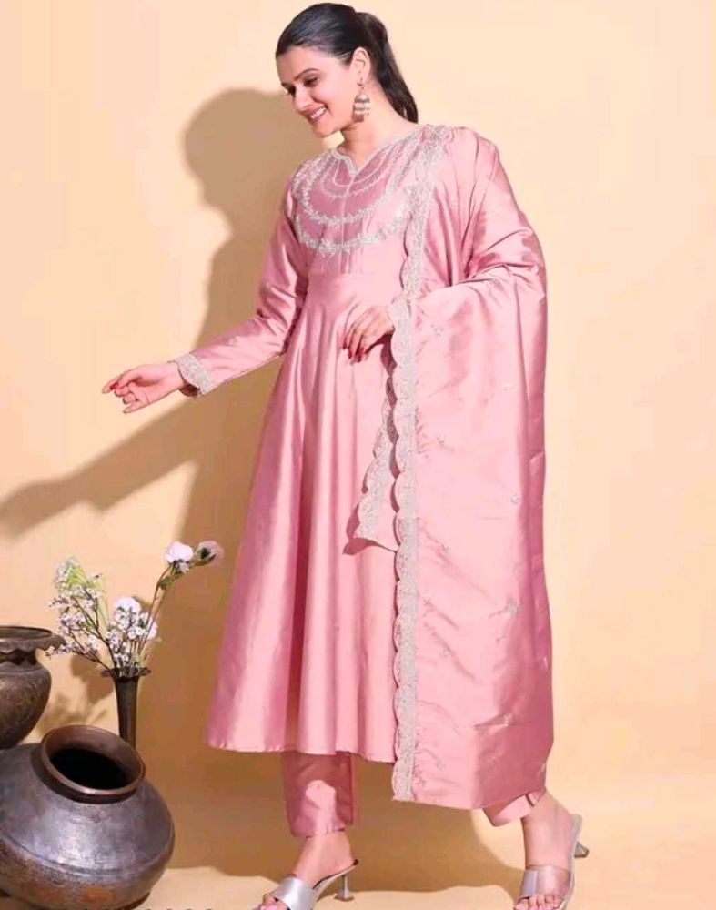 Elegant Pink Kurta Set with Dupatta