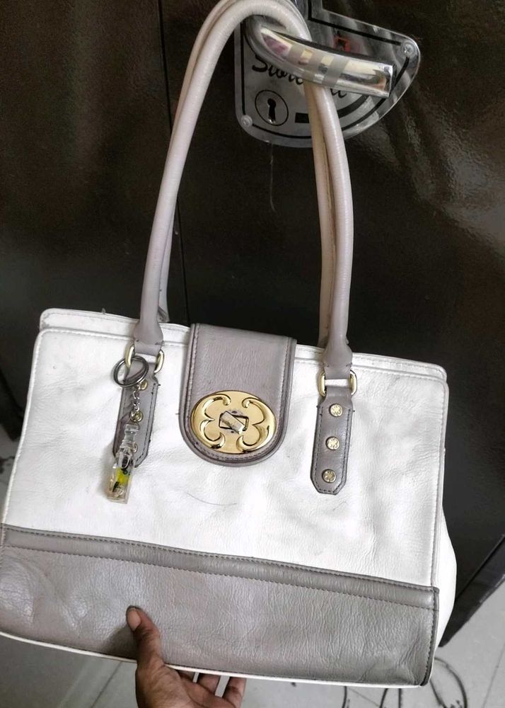 Gray &amp; White  Bag