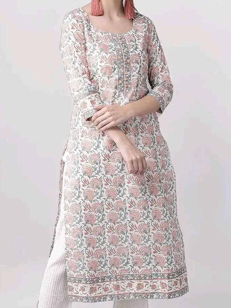 Amayra Cotton Printed Straight Kurta