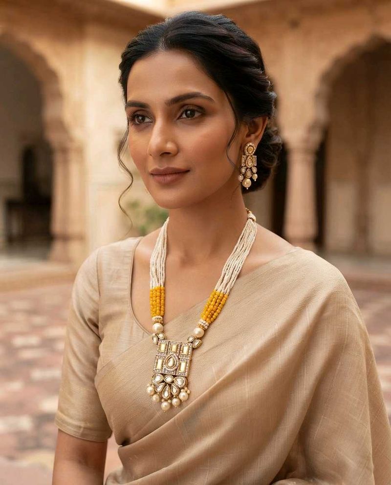 Rajputi necklace with earrings