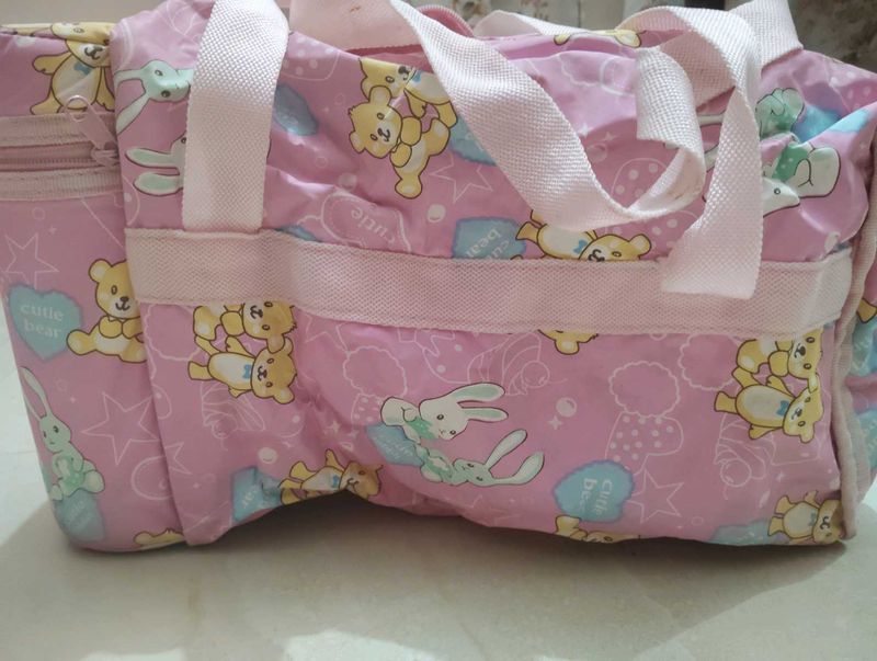 Cute Pink Teddy Bear &amp; Bunny Bag