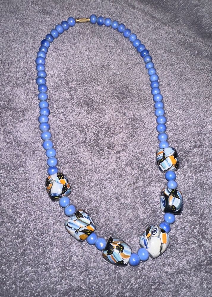 Unique Murano Glass Bead Necklace