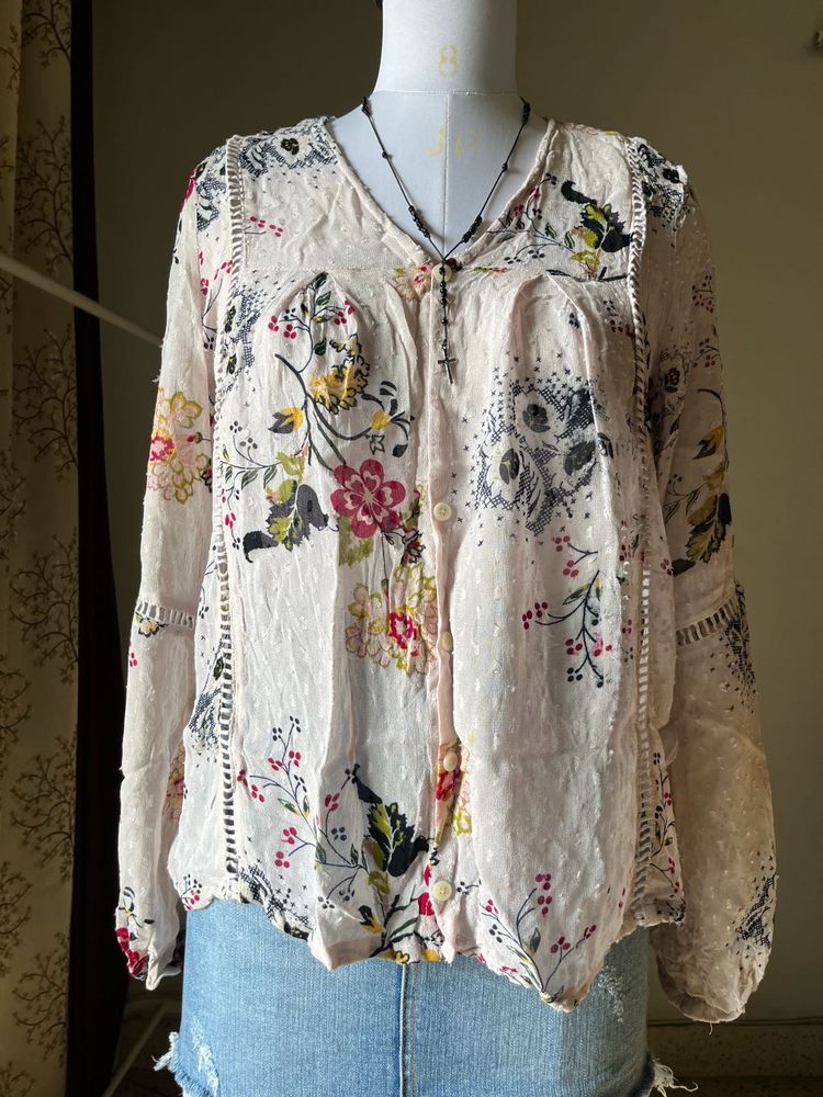 Bohemian Floral Print shirt