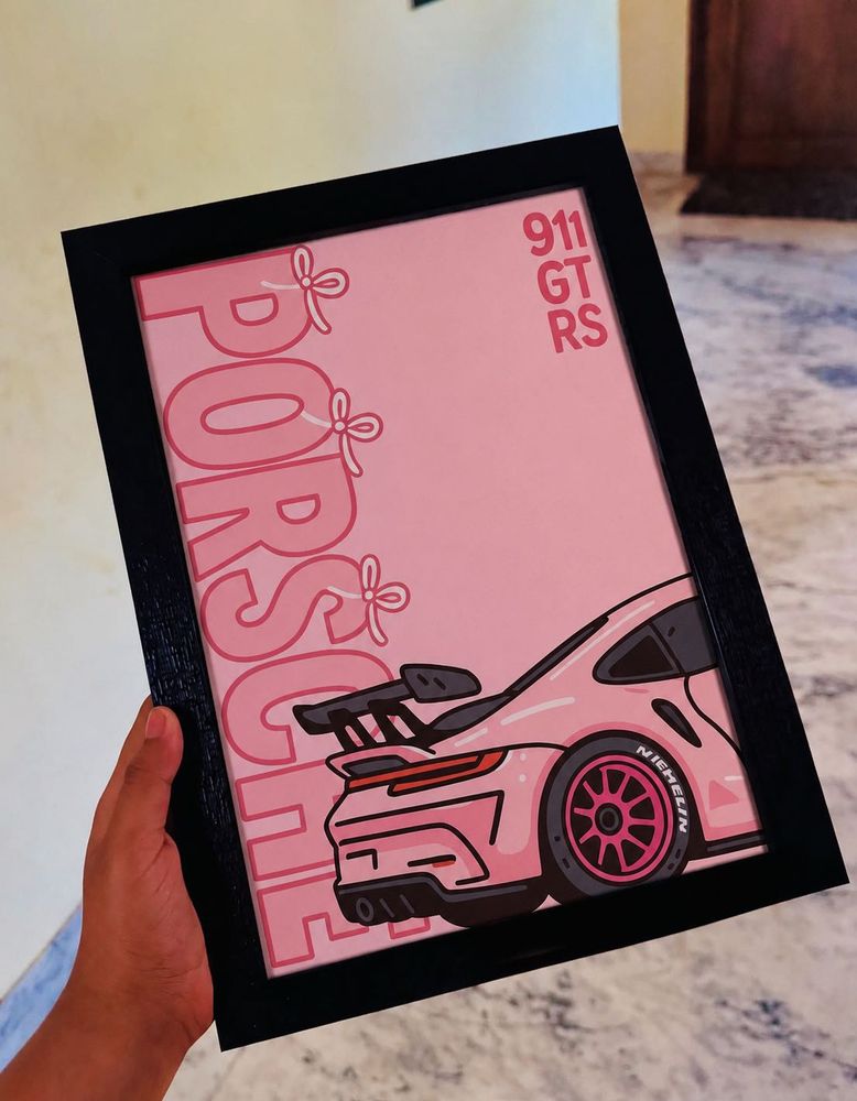 Pink Porsche 911 GT3 RS Framed Print