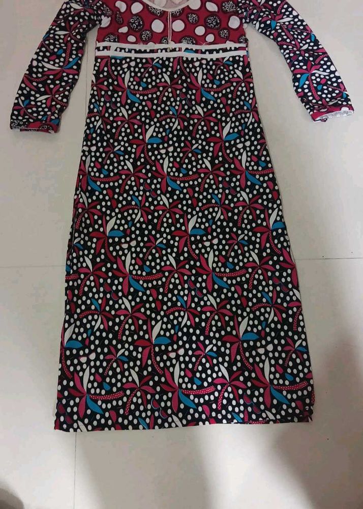 Vibrant Floral Print Maxi Dress