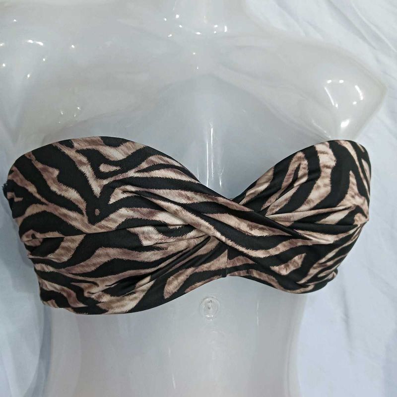 Stylish😍 Zebra Print Bandeau Bikini Top