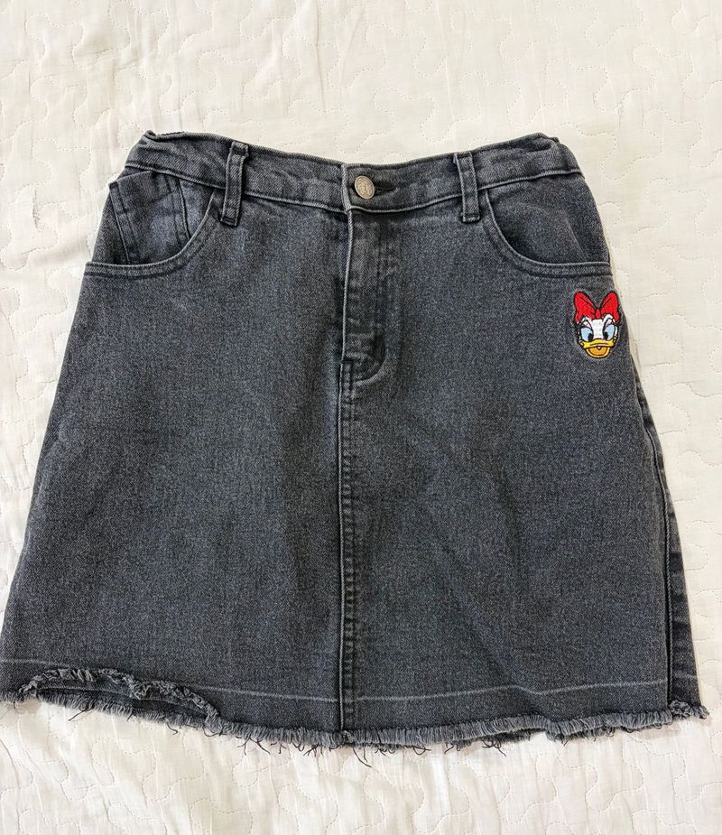 Cute Daisy Duck Denim Skirt