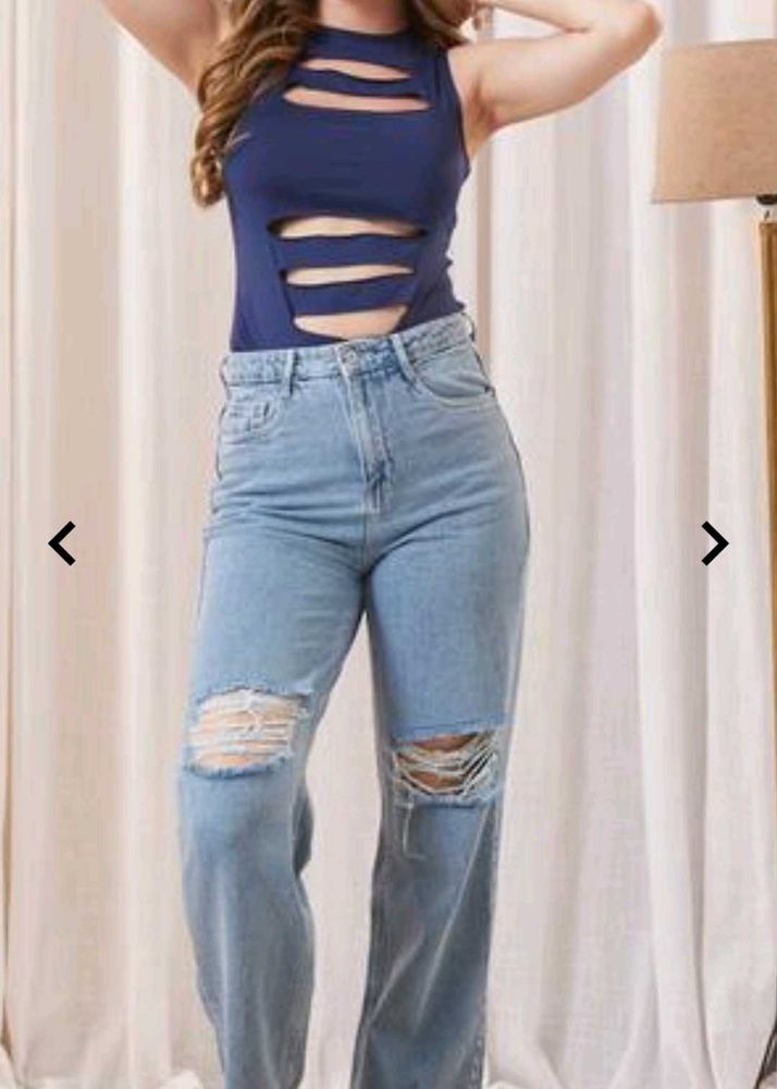 Sale!!shein blue design top