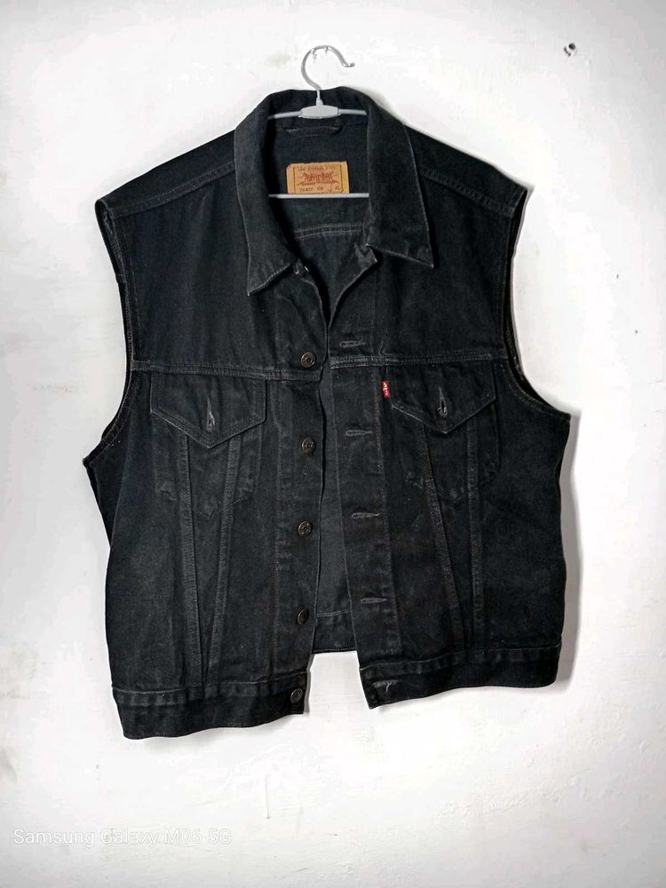 Levi's Black Denim Vest