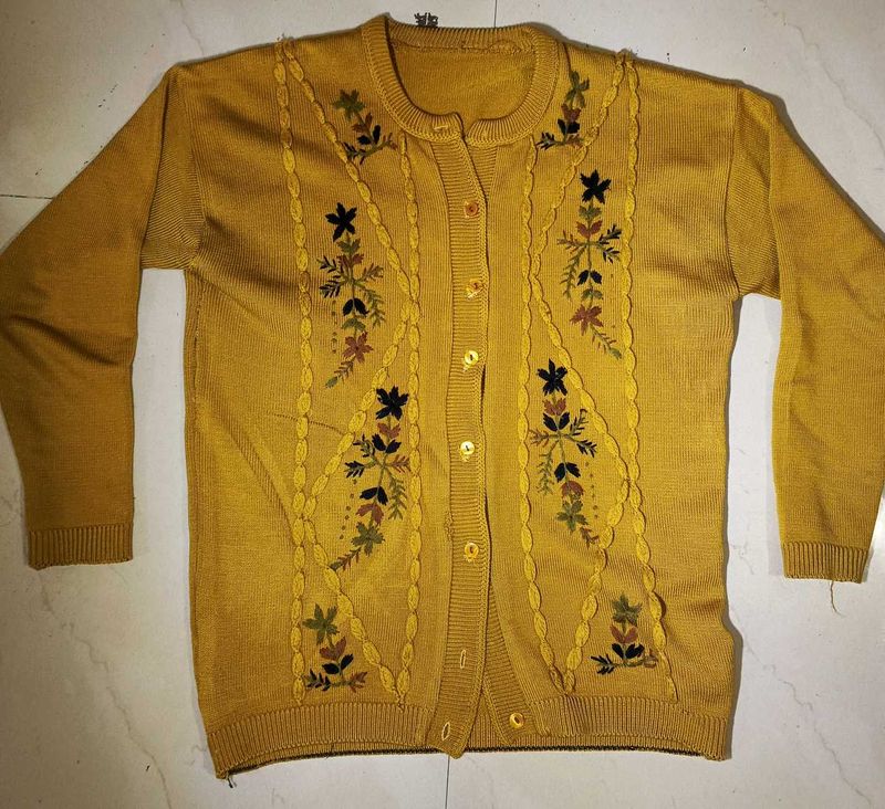 Floral Embroidered Cardigan