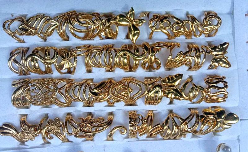 Gold Tone Statement Rings