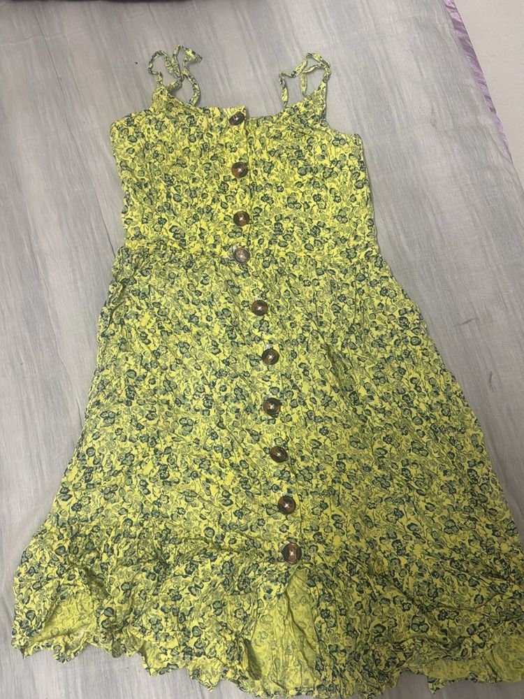 Floral Sundress with Buttons