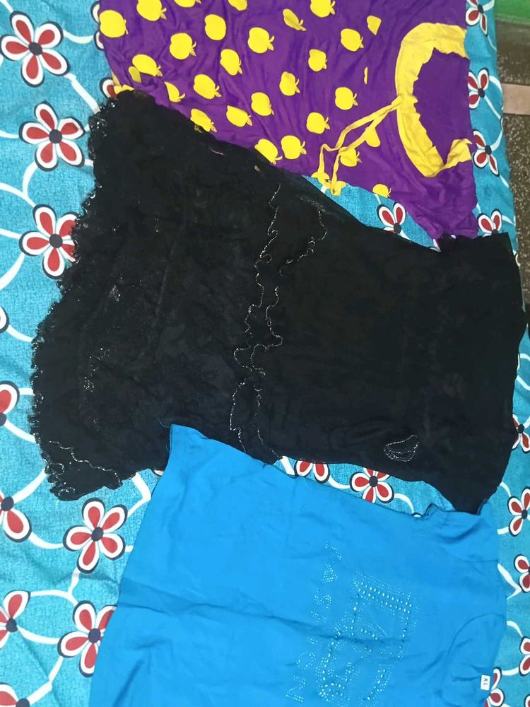 pack of three two - tshirt one- top