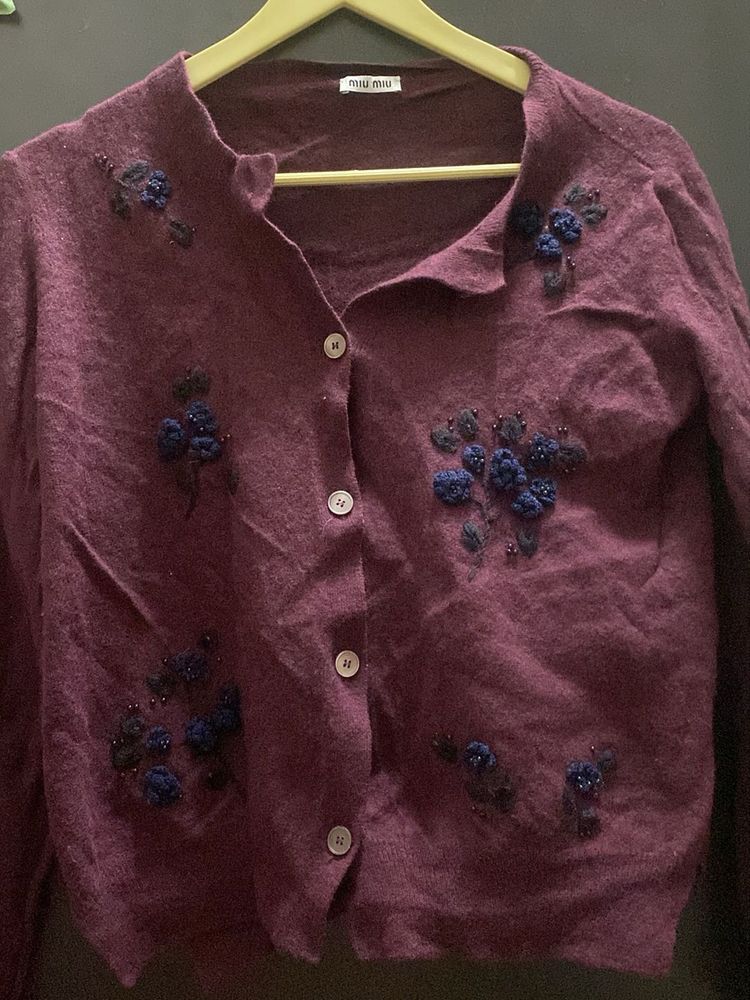 Embellished Miu cardigan