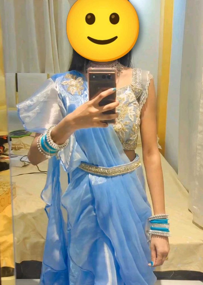 Ready To Wear Stiched Blouse Handwork Saree