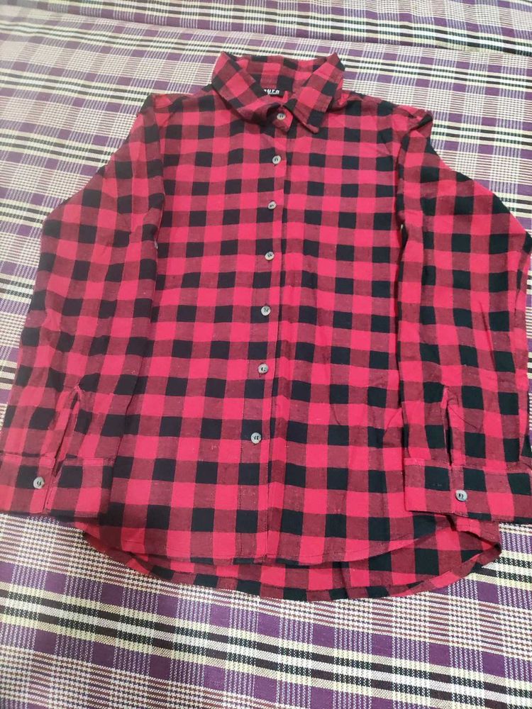 Red &amp; Black Checkered Shirt
