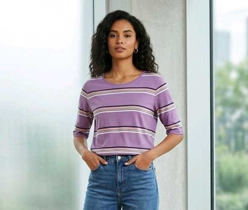 Max XL Striped Purple T-Shirt
