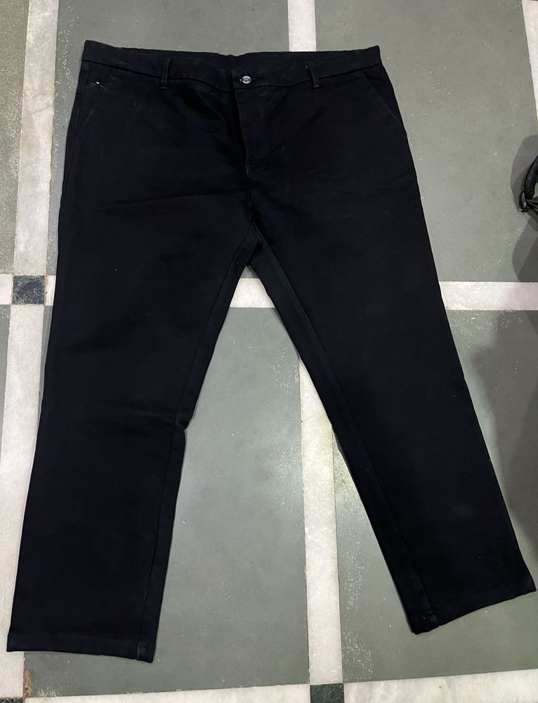 Men's Black Straight Fit Pants