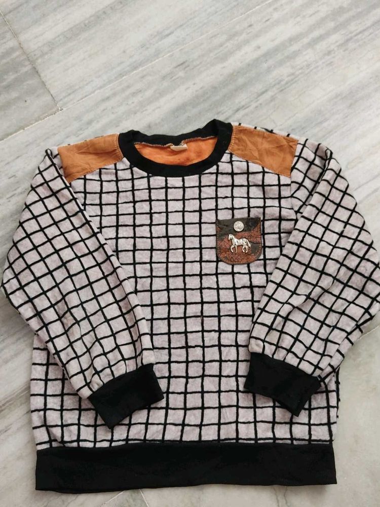 Vintage Style Plaid Sweatshirt