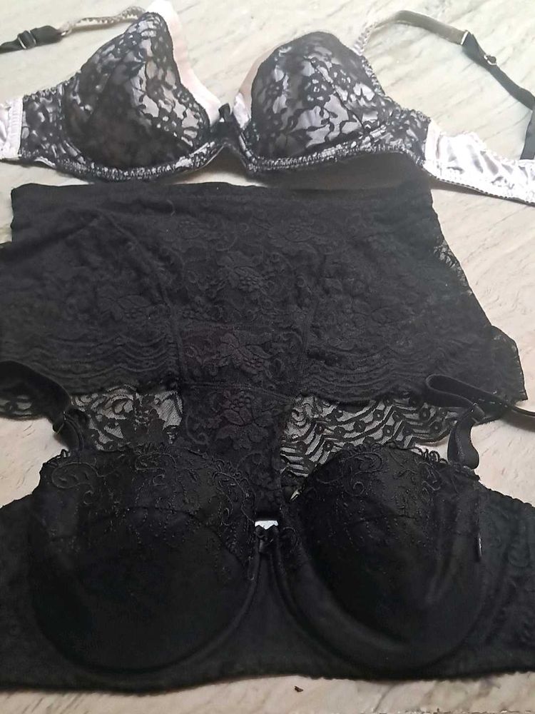 combo Of Three hnm bra n high waist  panty comb