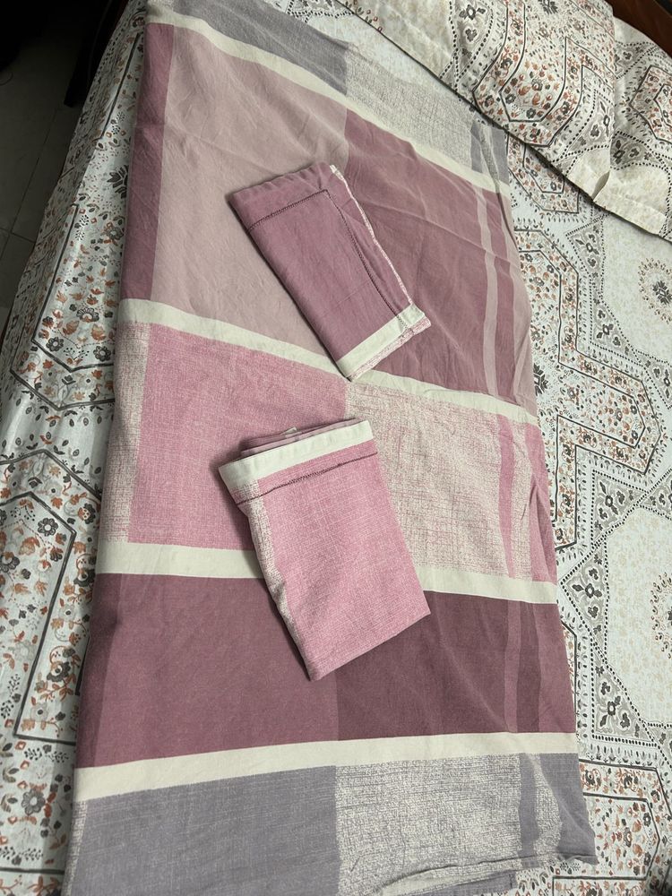 DOUBLE BED  Soft Geometric Pattern Bedsheet S