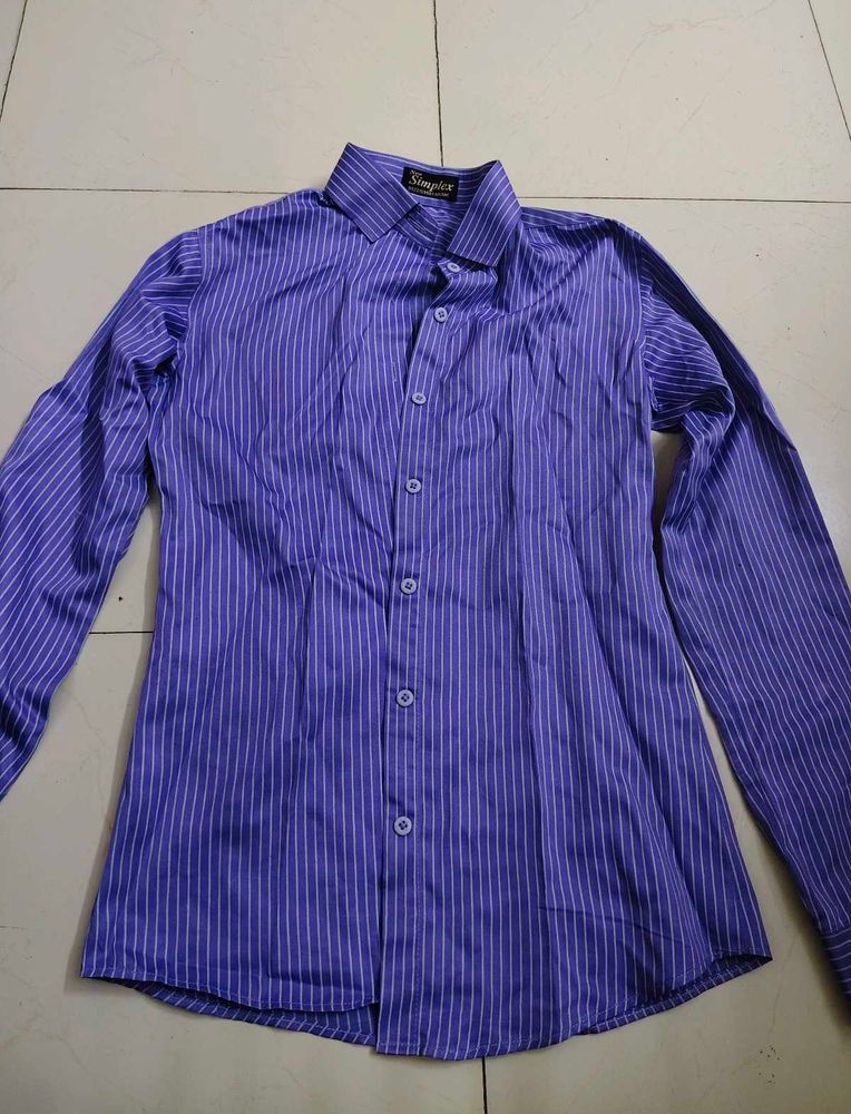 Purple Striped Shirt