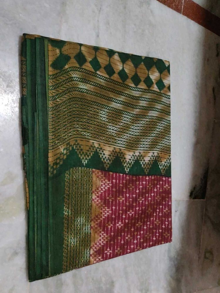 Elegant Green and Maroon Saree