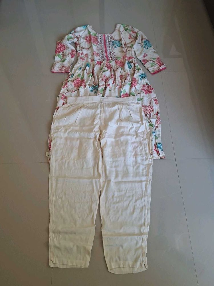 Floral Print Kurta Set