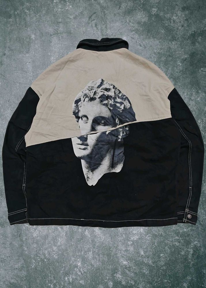 Bershka Patchwork Statue Graphic Jacket