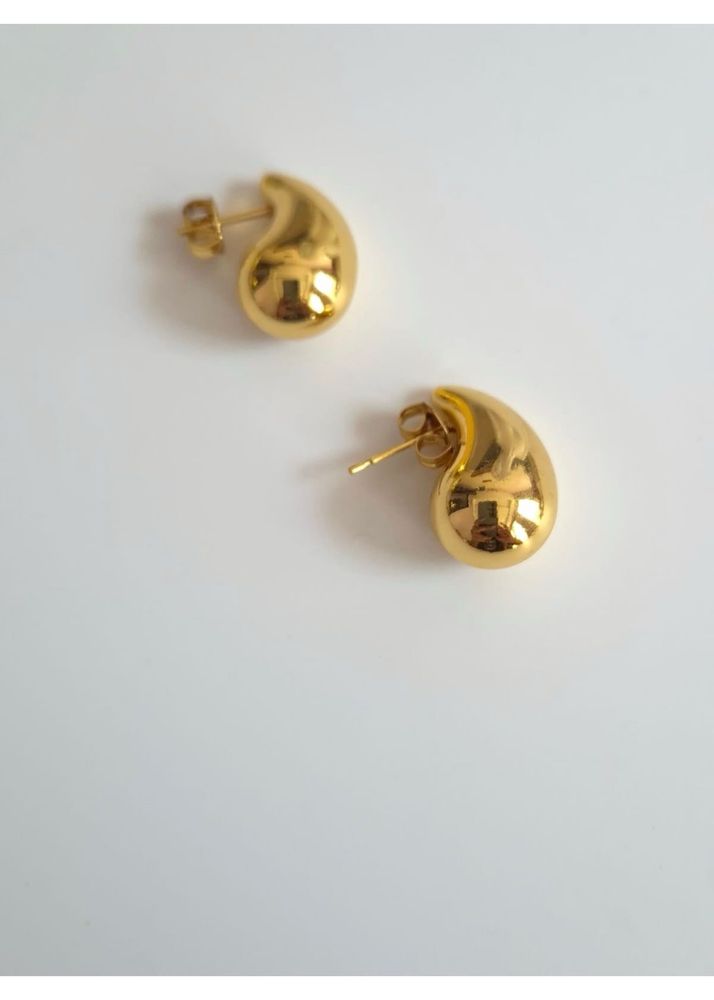 Gold Bottega Hoops Anti-tarnish