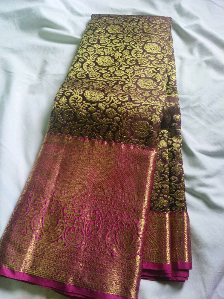 Elegant german zari Silk Brocade Saree