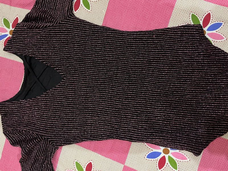 Sparkly Striped Long Sleeve bodysuit