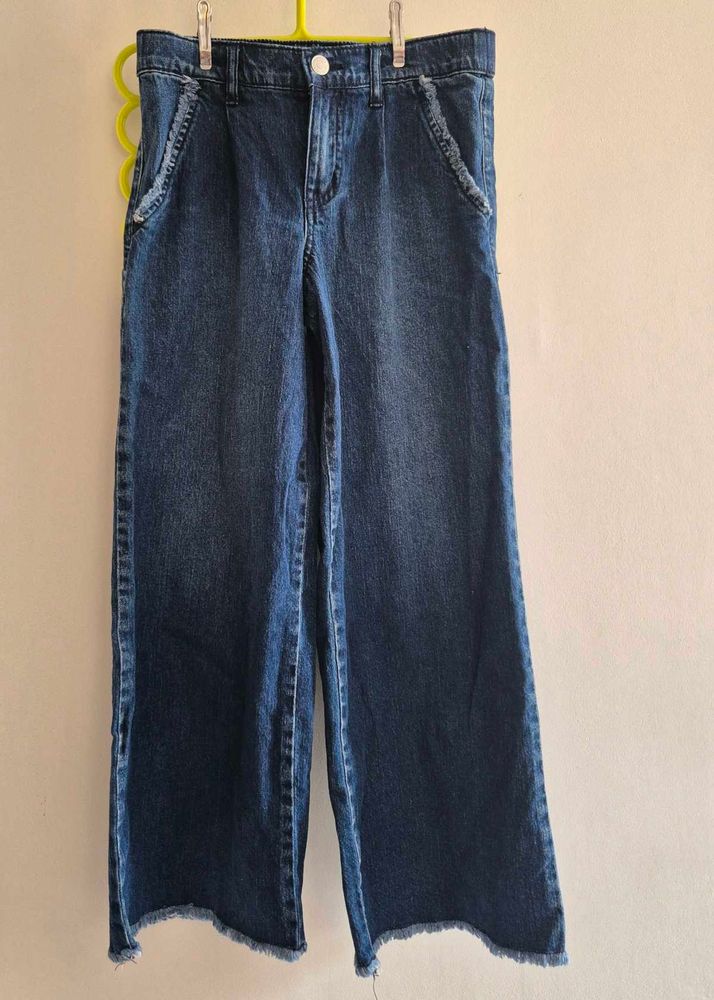 Women's Wide Leg Cropped Jeans