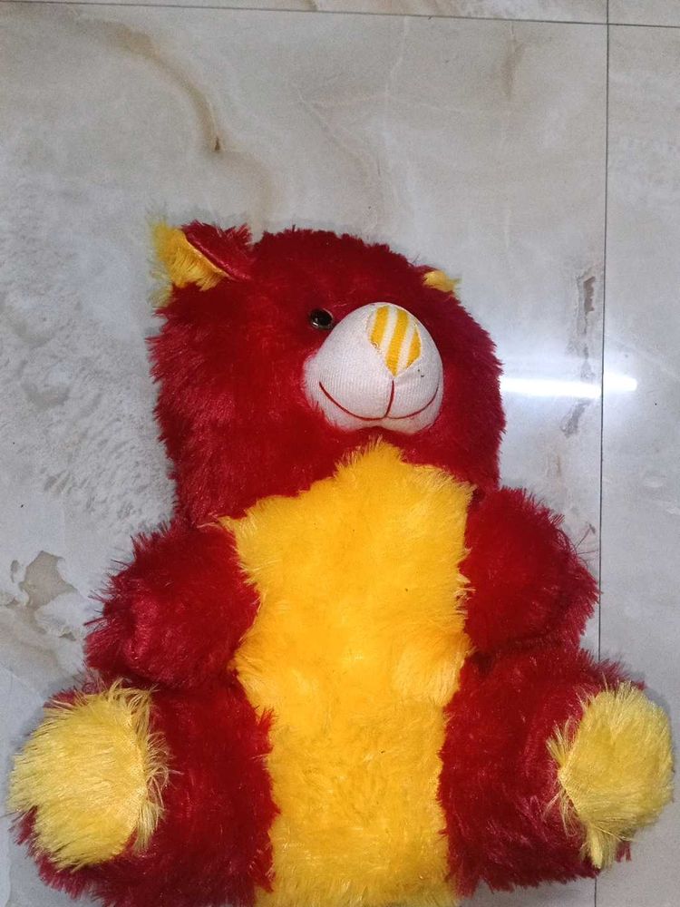 NEW Cute Red and Yellow Teddy Bear