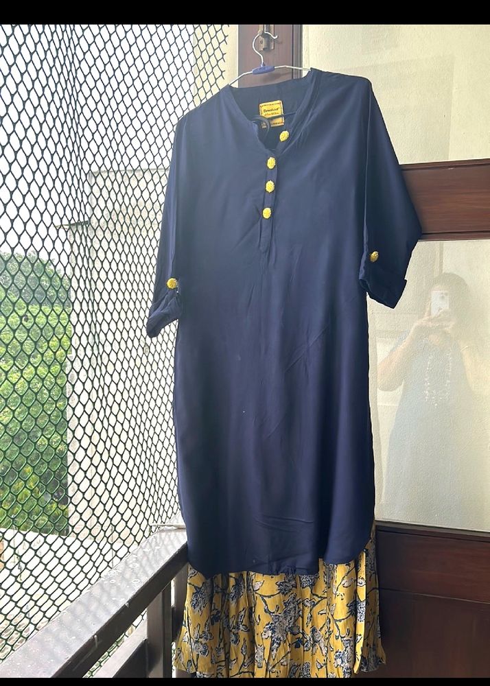 Beautiful Kurta With Flared Plazzo