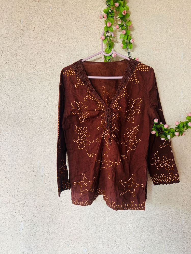 Beautiful Ethnic Brown Kurta