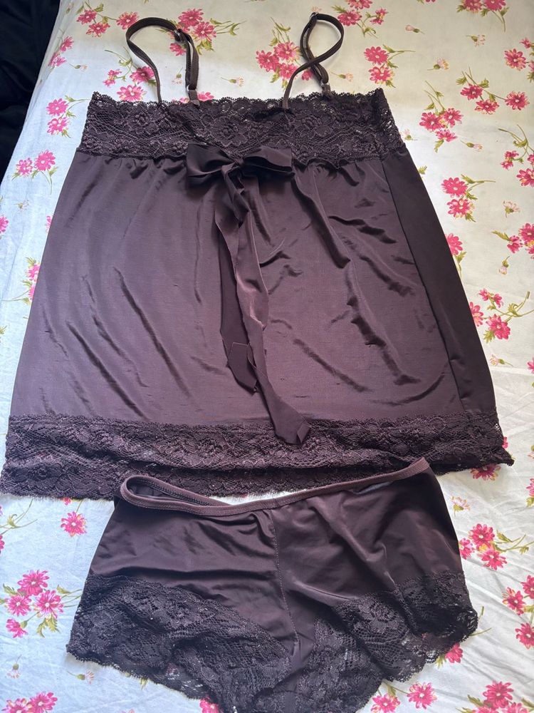 Lace Trim Cami &amp; Shorts Set