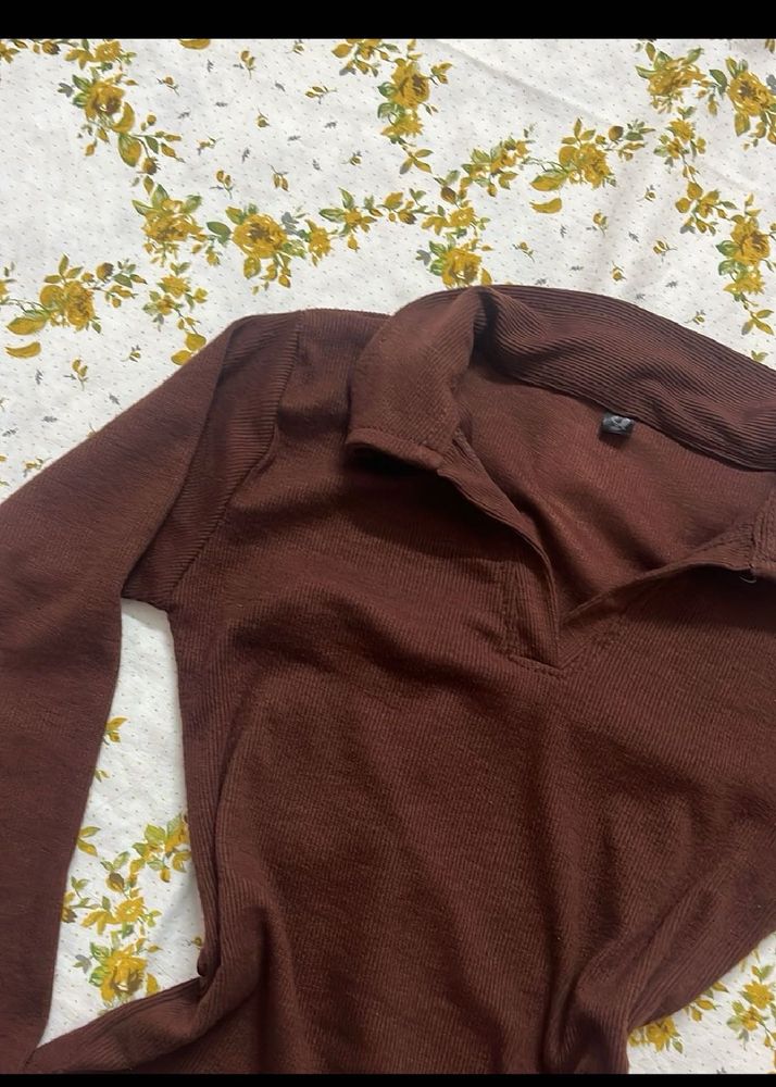y2k brown top