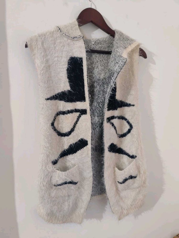 Cozy Sleeveless Knit Cardigan