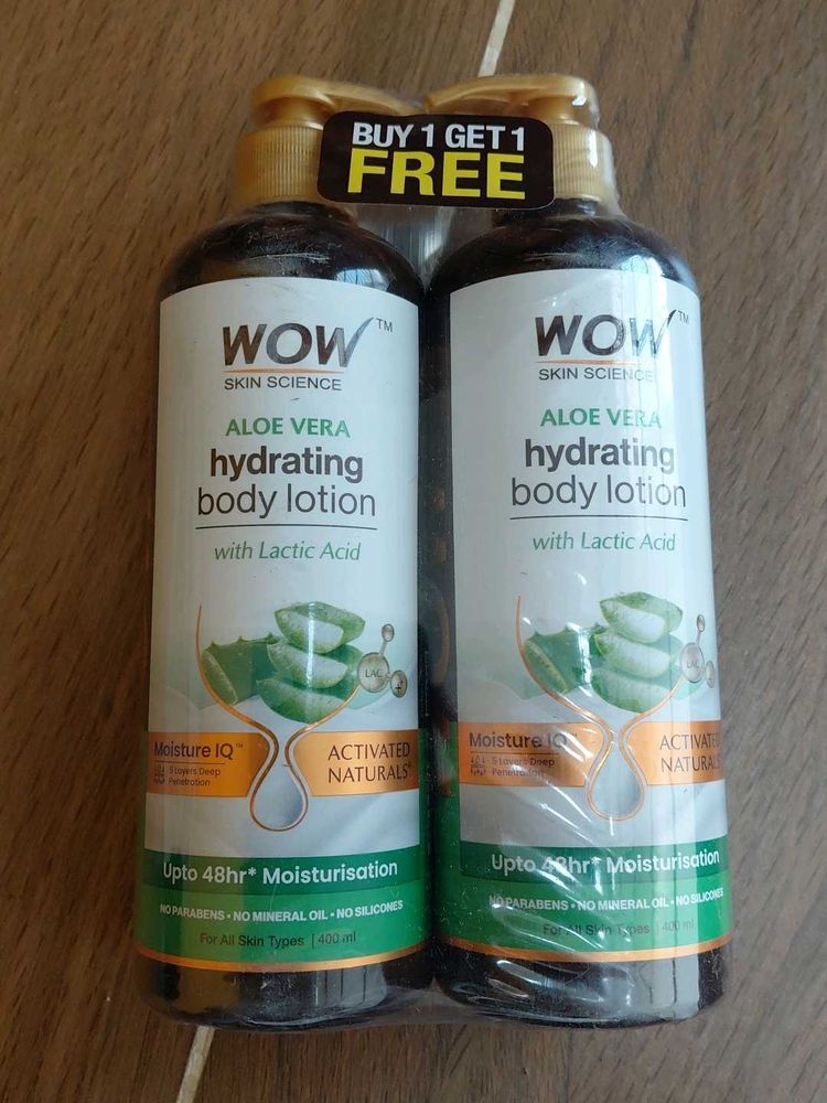 WOW Aloe Vera Hydrating Body Lotion 2 bottle