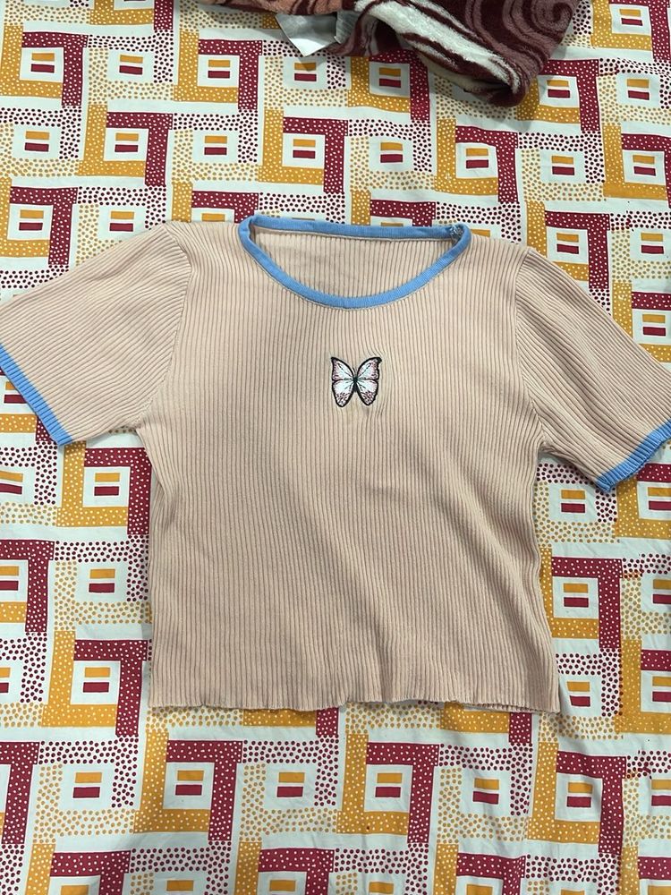 Cute Butterfly Graphic T-Shirt
